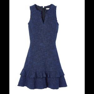 Rebecca Taylor Tweed Ruffle Dress